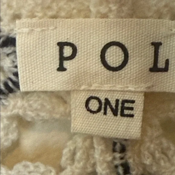 POL Crochet Cropped Cardigan in Cream and Black - Picture 4 of 12